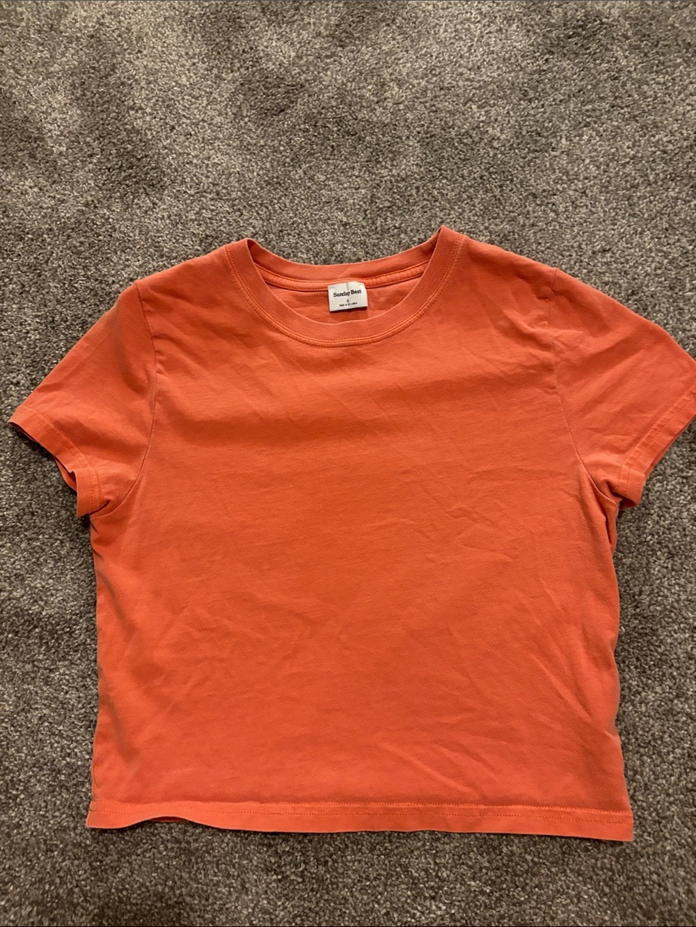 Sundry Orange Short Sleeve Crewneck Tee